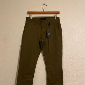 Brixton olive green chino work pant NWT